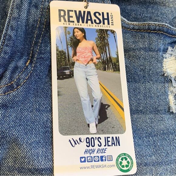Rewash 90s Jean High Rise Distressed Size 26 - Picture 5 of 11